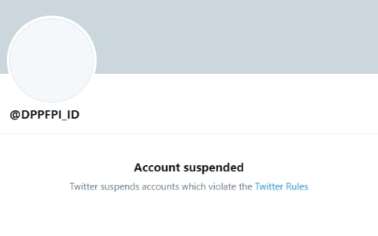 Akun Twitter FPI Kena Suspend